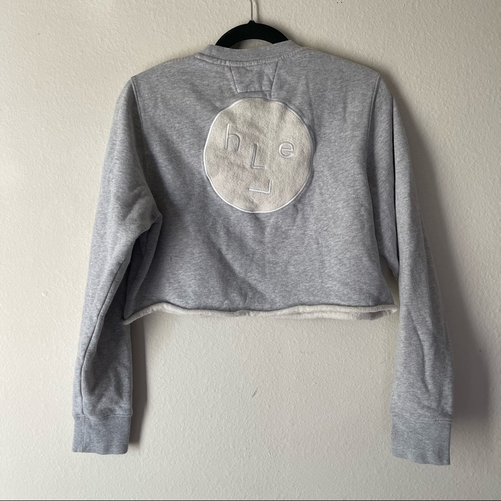 The Hoxton Hox Gray Crewneck Cropped Sweatshirt